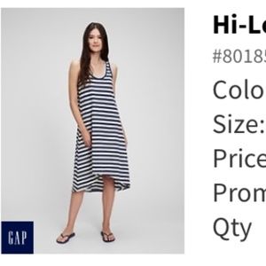 Blue and White Striped Summer Dress